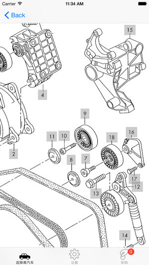 奥迪 (Audi）零部件和图表