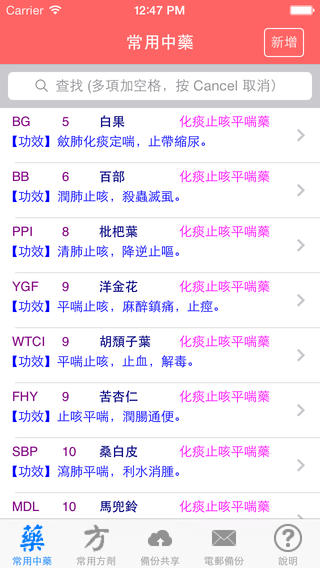 常用中藥及方劑速查