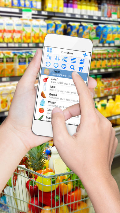 Grocery list. Easy shopping list